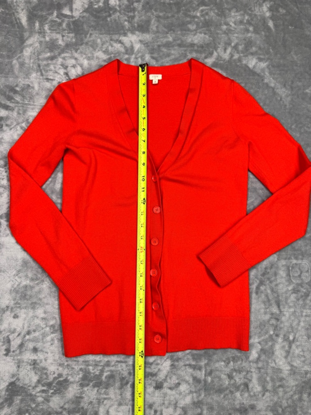 J. Crew 100% Merino Wool Red Women's Cardigan - Picture 8 of 9
